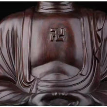 Load image into Gallery viewer, Large Ebony wood Buddha Statue - Ebony / 9 inches high