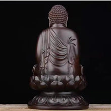 Load image into Gallery viewer, Large Ebony wood Buddha Statue - Ebony / 9 inches high