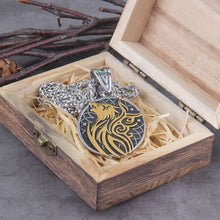 Load image into Gallery viewer, Stainless Steel Viking Wolf Necklace | Handcrafted Norse Jewelry