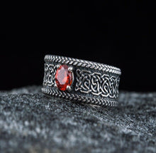Load image into Gallery viewer, Sterling Silver Norse Ornament Ring | Handmade Jewelry