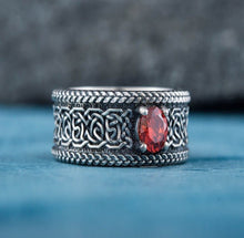 Load image into Gallery viewer, Sterling Silver Norse Ornament Ring | Handmade Jewelry