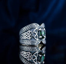 Load image into Gallery viewer, Handcrafted Viking-Inspired Norse Ring | Sterling Silver