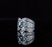 Load image into Gallery viewer, Handcrafted Viking-Inspired Norse Ring | Sterling Silver