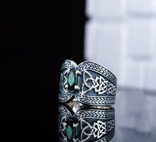 Load image into Gallery viewer, Handcrafted Viking-Inspired Norse Ring | Sterling Silver