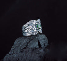 Load image into Gallery viewer, Handcrafted Viking-Inspired Norse Ring | Sterling Silver