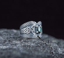 Load image into Gallery viewer, Handcrafted Viking-Inspired Norse Ring | Sterling Silver