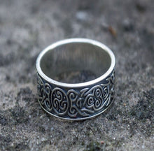Load image into Gallery viewer, Ornament Style Ring Sterling Silver Handmade Ring
