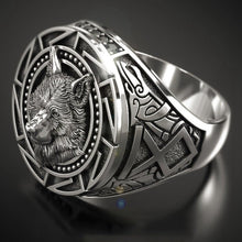 Load image into Gallery viewer, Retro Viking Wolf Head Totem Ring | Zinc Alloy Jewelry