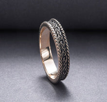 Load image into Gallery viewer, Ring with Ornament Bronze Handcrafted Viking Ring