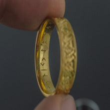 Load image into Gallery viewer, 14K Gold Valknut Ring | Handcrafted Viking Age Jewelry