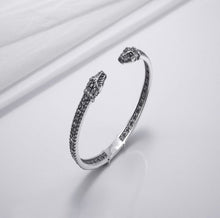 Load image into Gallery viewer, Silver Viking Jormungandr Bracelet