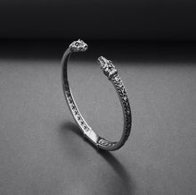 Load image into Gallery viewer, Silver Viking Jormungandr Bracelet