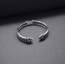 Load image into Gallery viewer, Silver Viking Jormungandr Bracelet