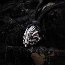 Load image into Gallery viewer, Solid Steel Viking Helm Pendant Necklace