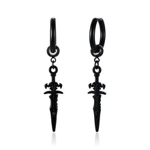 Load image into Gallery viewer, Stainless Steel Dagger Hoop Earring