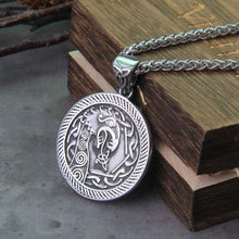 Load image into Gallery viewer, Stainless Steel Valhalla Viking Dragon Necklace