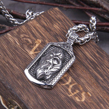 Load image into Gallery viewer, Stainless Steel Viking Odin Frame Necklace