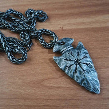 Load image into Gallery viewer, The Helm of Awe Viking Necklace