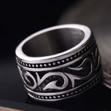 Load image into Gallery viewer, Titanium Steel Wide Nordic Viking Ring