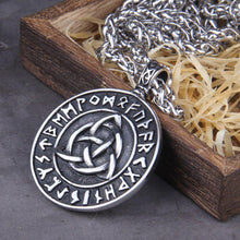 Load image into Gallery viewer, Triquetra Futhark Rune Eternity Necklace