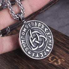 Load image into Gallery viewer, Triquetra Futhark Rune Eternity Necklace