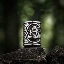 Load image into Gallery viewer, Triquetra Steel Beard Bead