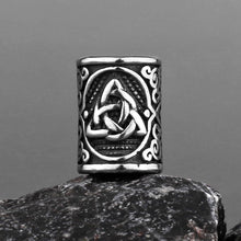 Load image into Gallery viewer, Triquetra Steel Beard Bead