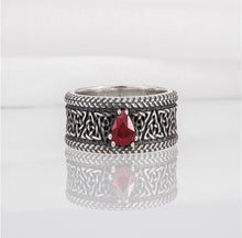 Load image into Gallery viewer, Unique sterling silver Viking jewelry with Triquetra symbol and unique ancient ornament, handcrafted jewelry