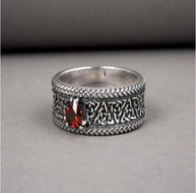 Load image into Gallery viewer, Unique sterling silver Viking jewelry with Triquetra symbol and unique ancient ornament, handcrafted jewelry