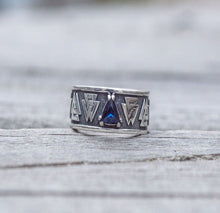 Load image into Gallery viewer, Sterling Silver Valknut Ring | Norse Viking Jewelry