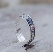 Load image into Gallery viewer, Sterling Silver Valknut Ring | Norse Viking Jewelry