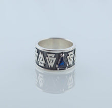 Load image into Gallery viewer, Sterling Silver Valknut Ring | Norse Viking Jewelry