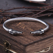 Load image into Gallery viewer, Viking Dragon Torc Arm Ring Bracelet