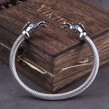 Load image into Gallery viewer, Viking Dragon Torc Arm Ring Bracelet
