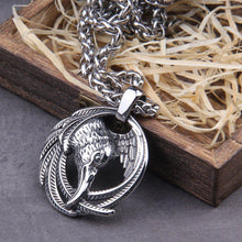 Load image into Gallery viewer, Viking Raven Necklace
