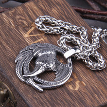 Load image into Gallery viewer, Viking Raven Necklace