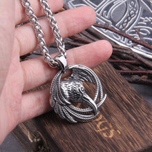 Load image into Gallery viewer, Viking Raven Necklace