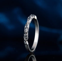 Load image into Gallery viewer, Sterling Silver Viking Raven Ring | Customizable Size