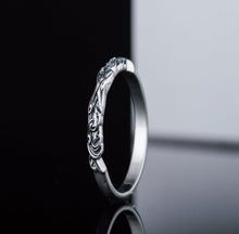 Load image into Gallery viewer, Sterling Silver Viking Raven Ring | Customizable Size
