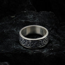Load image into Gallery viewer, Sterling Silver Viking Ring | Scandinavian Ornament Design