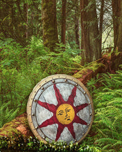 Load image into Gallery viewer, Viking Shield with Sun Symbol