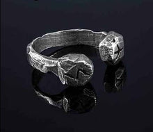 Load image into Gallery viewer, Viking Stainless Steel Rune Cuff Ring