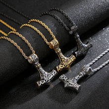 Load image into Gallery viewer, Viking Thor's Hammer Necklace