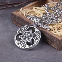 Load image into Gallery viewer, Viking Triskele Knotwork Steel Pendant Necklace