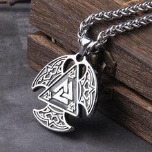 Load image into Gallery viewer, Viking Valknut Talisman Pendant Necklace