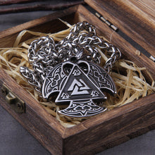 Load image into Gallery viewer, Viking Valknut Talisman Pendant Necklace