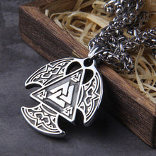Load image into Gallery viewer, Viking Valknut Talisman Pendant Necklace
