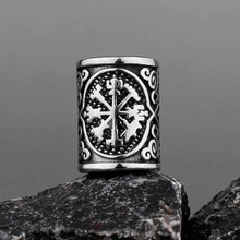 Load image into Gallery viewer, Viking Vegvisir Compass Beard Bead