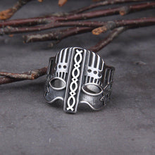Load image into Gallery viewer, Viking Warrior Battle Helm Steel Ring