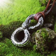 Load image into Gallery viewer, Vintage Stainless Steel Infinity Dragon Necklace
